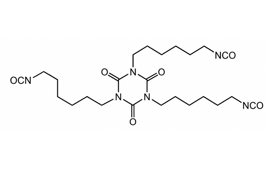 HDI Isocyanurate trimer molecular structure diagram Sơ đồ cấu trúc phân tử tông đơ HDI Isocyanurate